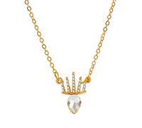 Fashion Creative Crown Pendant Necklace Women's High-End Inlaid Diamond Clavicle Chain Girls Birthday Gift Jewellery