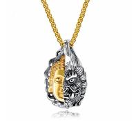 Fashion Creative Domineering One Side Buddha Statue One Side Demon Pendant Necklace Men and Women Personality Daily Jewelry
