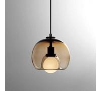 Fashion Creative Glass Single Head Chaner, E27 Clear Globe Pendant Lighting, Ceiling Lighting Fixture for Dining Room Kitchen Bedroom