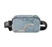Fashion Crossbody Bag Waist Packs for Women Men Large Capacity Sling Chest Bag with Adjustable Strap for Travel Gym Work White Flying Swans
