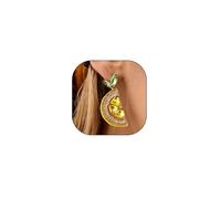 Fashion Cubic Zirconia Lemon Dangle Earrings for Women Sparkling Crystal Lemon Drop Earrings Cute Fruit Dangling Earrings Jewelry Accessories, L, Metal, No Gemstone
