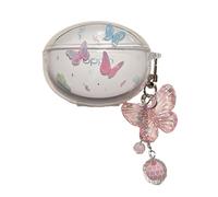 Fashion Cute Colorful Butterfly Pattern Cover with Pendant Accessories Case for Oppo Enco Air4 Pro