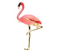 Fashion Cute Flamingo Brooch Classical Full Crystal Broche for Women Rhinestones Cute Animal Corsage Pin Birthday, Crystal, crystals