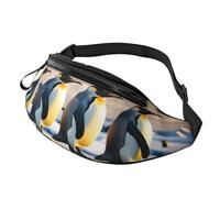 Fashion Cute Penguin Bum Bag Fanny Pack for Men Women, Large Waist Pack with Zip Pockets Adjustable Waist Bag for Fitness Exercising Climbing Running Hiking Dog Walking Outdoor