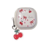 Fashion Cute Red Cherry Pattern Cover with Pendant Accessories Case for Samsung Galaxy Buds2 Pro 2022