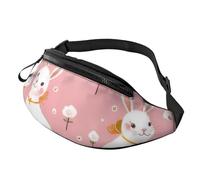 Fashion Cute White Rabbit Bum Bag | Fanny Pack & Chest Pack | Adjustable Waist Bag for Women & Men | Secure Zip | Lightweight & Compact | Perfect for Travel,Sports,Hiking,Outdoor