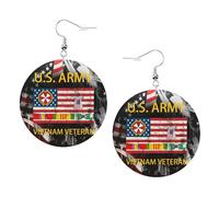 Fashion Dangle Earring US Army 8th army Vietnam Veteran Drop Earrings Lightweight Women Earring for Party Ladies Anniversary