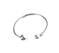 Fashion Decoration Bracelets Women's 925 Sterling Silver Bracelet,925 Sterling Silver Bangle Fashion Simple Solid Double Ball Cuff Bangle Adjustable Open Amulet Bracelet Cloth