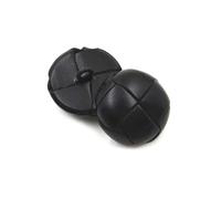 Fashion Decorative Metal Buttons, 5pcs Genuine Leather Covered Buttons 15mm-25mm Black Brown Leather Button for Coats Jacket Buttons,(Black,20mm)