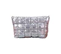 Fashion Diamonds Texture Cosmetic Case Functional Storage Pouches for Women Simple Styles Assorted Color Option Quilted Makeup Bag