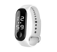 Fashion Digital LED Sports Watch Unisex Silicone Band Wrist Watches Men Women Smart Watch Vintage (White, One Size)