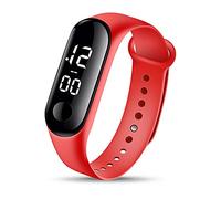Fashion Digital LED Sports Watch Waterproof Unisex Button Battery Powered Silicone Band Wrist Watches Men Women