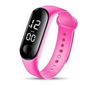 Fashion Digital LED Sports Watch Waterproof Unisex Button Battery Powered Silicone Band Wrist Watches Men Women