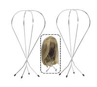 FASHION DO 3 Packs metal wire wig stand Holder dry display portable for multiple wig (13 inch)