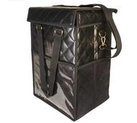 FASHION DO Deluxe Wig Travel Box or Makeup Case Compact Durable in Black with Adjustable Velvet Styrofoam Wig Head Holder (fold case-16)