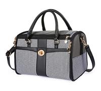Fashion Dog Bag for Small Dogs with Shoulder Strap Holds up to 10 lbs Premium PU Leather Pet Carrier Cat Bag Puppy Purse for Travel