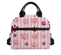 Fashion Dog Paw Print Design Lunch Bags For Children Travel Camping School Lunch Boxes for Women Loncheras Para