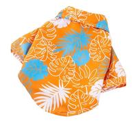 Fashion Dog Shirt Puppy Breathable Coconut Tree Patern Shirt Cat Vest Chihuahua Yorkie Hawaiian Polo T-Shirts Pet Summer Clothes(Yellow,L)