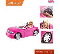 Fashion Doll with Sparkly Convertible Car - Perfect Gift for Imaginative Play