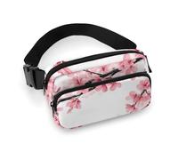 Fashion Dress Decor Waist Bag, Small Pack, Portable Belt Bag with Adjustable Strap for Outdoor, Workout, Traveling, Casual Branch of A Flourishing Tree Cherry Flowers Blossoms Spring Theme Art