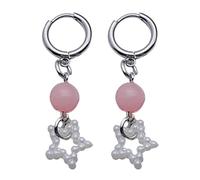Fashion Earring Bellflowers Fringe Sweet Crystsal Flower Heart Earring Statement Jewelry Hollow Star Huggie Bellflowers Fringe Hoop