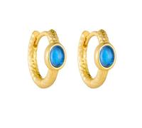 Fashion Earrings For Women Hoops - Personalized Trendy Round Blue Zircon Earrings Exquisite Handmade Hoops Earrings For Women Teen Girls Birthday Anniversary
