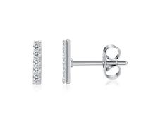 Fashion Earrings for Women, Stud Earrings Silver Cubic Zirconia Stick for Aunt Mother'S Day Jewelry Popular