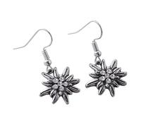 Fashion Edelweiss Earrings Geometric Pendant Earrings Multi-function Ear Jewelry Daily Wear Ear Studs Suitable for Various Occasions, フリーサイズ
