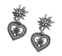 Fashion Edelweiss Earrings Geometric Pendant Earrings Multi-function Ear Jewelry Daily Wear Ear Studs Suitable for Various Occasions, フリーサイズ