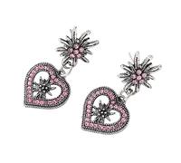 Fashion Edelweiss Earrings Geometric Pendant Earrings Multi-function Ear Jewelry Daily Wear Ear Studs Suitable for Various Occasions, フリーサイズ