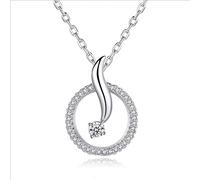 Fashion Elegant Charm Cz Dolphin Kiss Pendant Necklace Fashion 925 Sterling Silver Necklaces for Women Valentine's Day Jewelry Gift