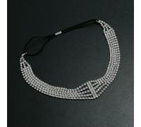Fashion Elegant Rhinestone Bridal Headdress Women's Sparkling Crystal Elasticity Adjustable Headband Bride Wedding Headpiece