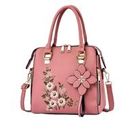 Fashion Embroidered Handbag For Middle One Shoulder Crossbody Bag Vegan Side Bags for Women (RD2, One Size)