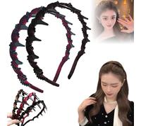 Fashion Fabric Headbands Large Plastic Teeth Loop Hairbands Headbands For Women Hairhoops Accessories Hair