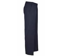 FASHION FAIRIES Adults Plain Smart Office Pants Work Wear Straight Leg Trousers Mens Formal Business Bottoms Casual Pants (Navy Waist 38"/ Inside Leg 27")