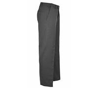 FASHION FAIRIES Adults Plain Smart Office Pants Work Wear Straight Leg Trousers Mens Formal Business Bottoms Casual Pants (Dark Grey Waist 36"/ Inside Leg 29")