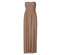FASHION FAIRIES Ladies Bandeau Boob Tube Sheering Maxi Dress Women’s Gather Strapless Long Dress Sleeveless Plain and Printed Maxi Summer Beach Maxi Dress Fancy Party Dress Plus Size 8-22