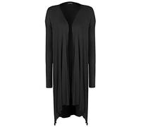 FASHION FAIRIES Ladies Casual Wear Long Sleeve Hanky Hem Top Open Front Waterfall Cardigan Women's Long Sleeve Lightweight Outerwear Party Wear Long Sweater Top Plus Size UK 14-30