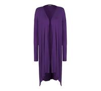 FASHION FAIRIES Ladies Plus Size Casual Wear Long Sleeve Hanky Hem Top Open Front Waterfall Cardigan Women's Long Sleeve Lightweight Outerwear Party Wear Long Sweater Top UK 14-30