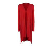 FASHION FAIRIES Ladies Plus Size Casual Wear Long Sleeve Hanky Hem Top Open Front Waterfall Cardigan Women's Long Sleeve Lightweight Outerwear Party Wear Long Sweater Top UK 14-30