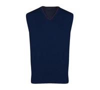 Mens Sleeveless Knitted Sweater V Neck Warm Golf Jumper Vest Adults Formal Casual Lined Sweater Pullover Jumper Navy 4X-Large