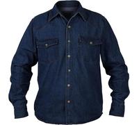 Adults Long Sleeve Stonewash Denim Top Pocketed Button Down Shirt Mens Western Fashion Classic Top Shirt Dark Blue Small