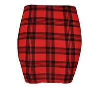 FASHION FAIRIES NEW WOMENS LADIES PRINT STRETCH BODYCON TARTAN SHORT LENGTH MINI PENCIL SKIRTS UK 8-20