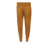 FASHION FAIRIES Womens Ali Baba Harem Baggy Trouser Ladies New Pleated Plain Long Trousers Elasticated Waistband Stretch Casual Wear Printed Full Pants UK 8-26 Mustard
