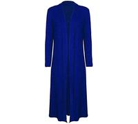 Womens Long Sleeve Long Sweater Top Open Front Cardigan Jacket Ladies Waterfall Coat Floaty Boyfriend Cardigan Royal Blue UK 16