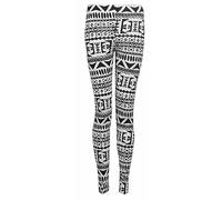 FASHION FAIRIES Womens Multi Printed Leggings Sports Fitness Pants Stretch Fit Bottoms Ladies Active Sports Running Jogging Leggings Trousers Casual Wear Slim Yoga Pants (Big Aztec UK 8-10)