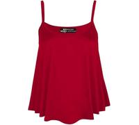 FASHION FAIRIES Womens Swing Cami Vest Top Ladies Sleeveless Round Neck Stretchy Flared Plain and Printed Vest Top Casual Summer Wear Beach Top Lounge Wear Basic Tee Top Plus Size UK 8-30