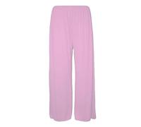 FASHION FAIRIES Womens Wide Leg Palazzo Flattering High Waist Stretch Plain Regular Trouser Ladies Printed Full Length Flared Pants/Trousers Sizes 12-30 Baby Pink