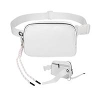 Fashion Fanny Packs - Outdoor Shoulder Bag | Waterproof Cell Phone Purse, Messenger Bag for Women, Fanny Packs for Women, Waist Pack with Adjustable Strap for Running and Workout, White/Dark Grey