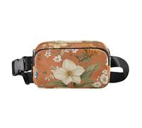 Fashion Fanny Waist Pack Autumn Flowers Daffodil Anemone Dahlia Silver Men Women Mini Sling Chest Bag with Adjustable Strap Crossbody Sport Bags for Travel Shopping Running, 04, One Size